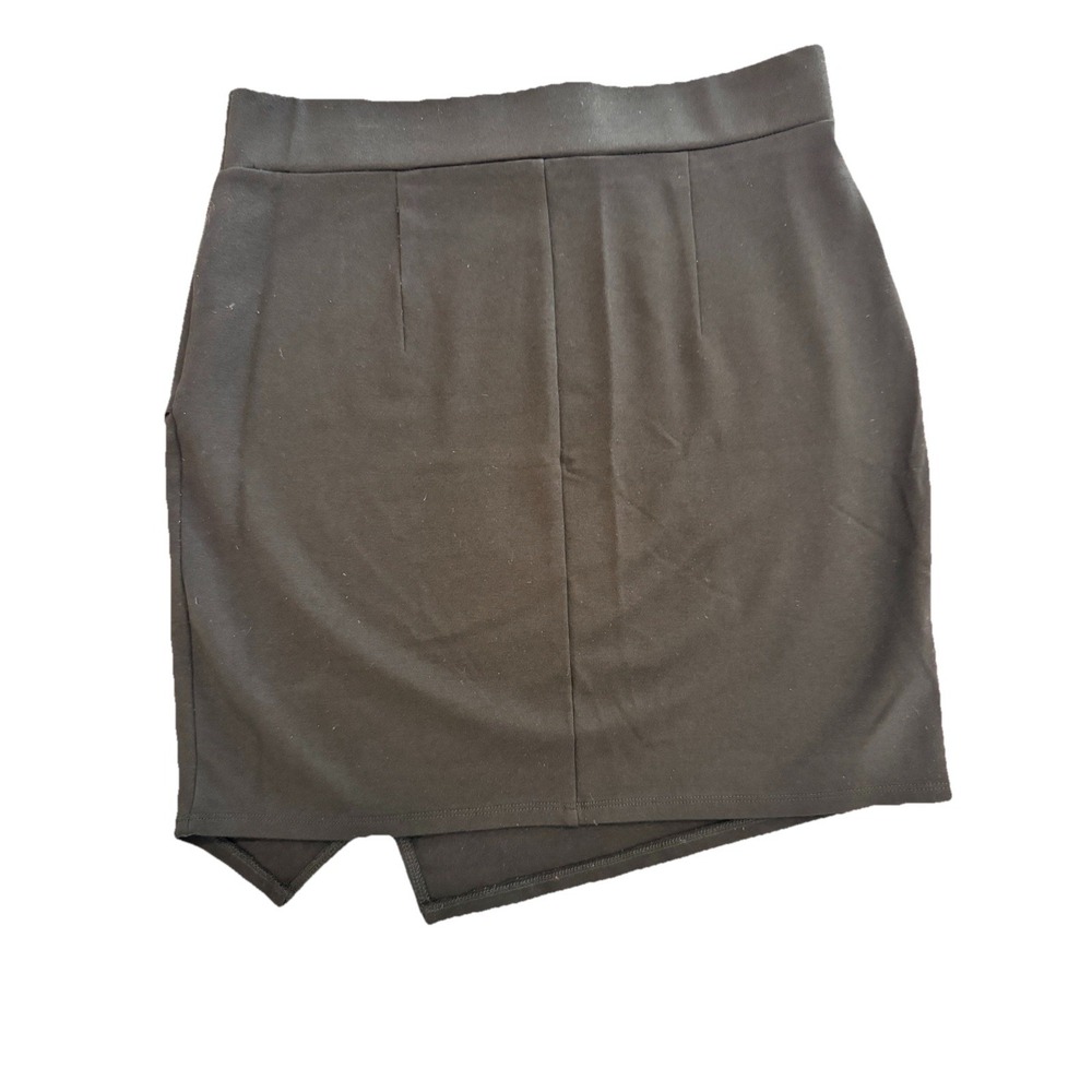 Forever‎ 21 Skirt Womens 0X Black Asymmetrical Hem Stretch Mini Pull On - Picture 4 of 8